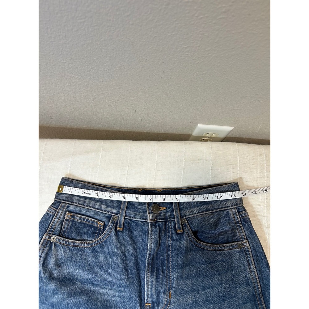 Veronica Beard Cotton Taylor High Rise Wide Leg Crop Jeans Blue Wash 25 - Picture 9 of 16